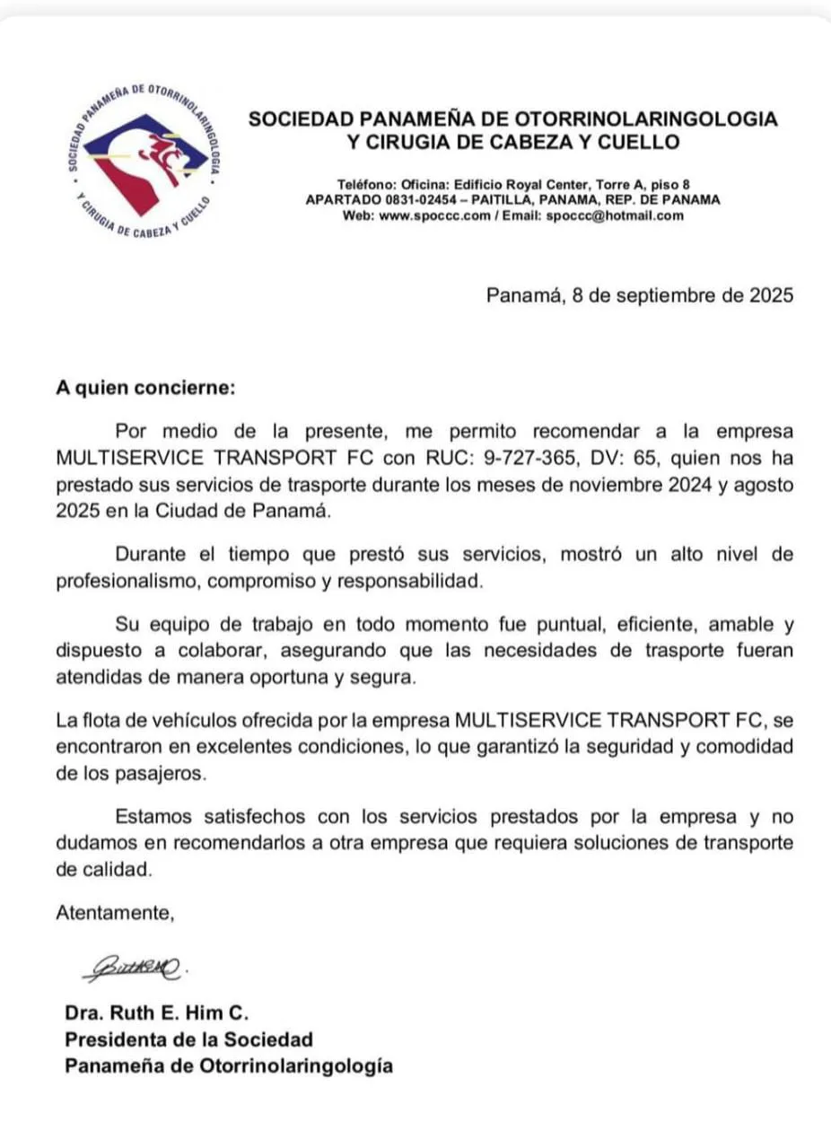 Carta de recomendación